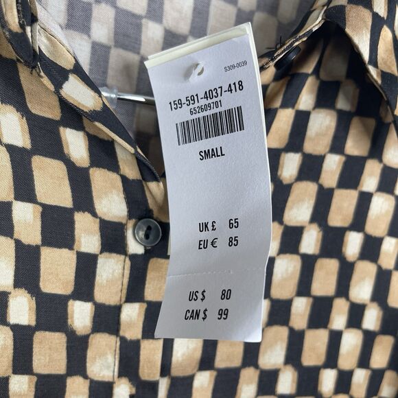 Abercrombie Fitch Satin Shirt Dress Womens Size Small Front Button Long Sleeve - Picture 3 of 7